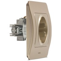 Priza Schuko 16A titan, gama Jazz - Elbi - detaliu