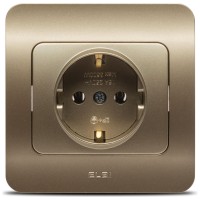 Priza Schuko 16A titan, gama Jazz - Elbi - ambalaj