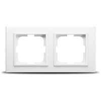 Rama 2 posturi alb Mina - Ovivo, ornament aparataj modular