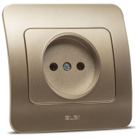 Priza fara contact de protectie 16A titan, gama Jazz - vedere laterala
