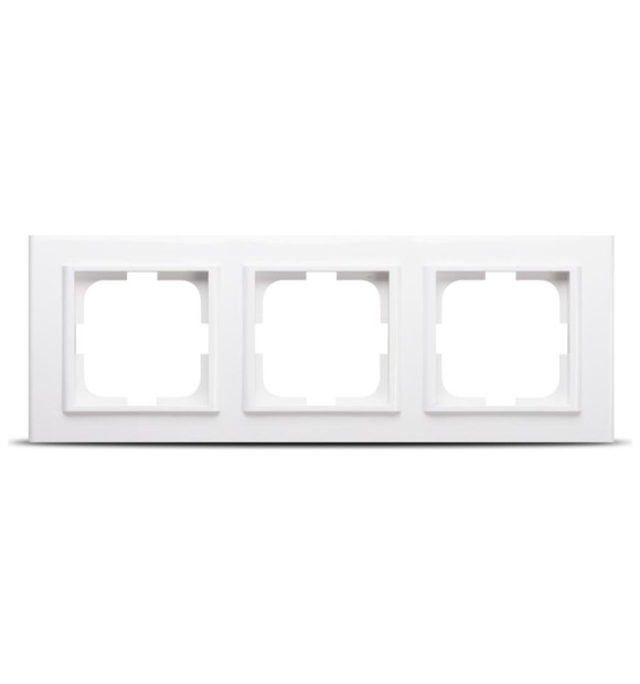 Rama 3 posturi alb Mina - Ovivo, ornament 3 module