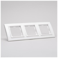 Rama 3 posturi alb Mina - Ovivo, ornament 3 module - detaliu
