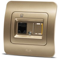 Priza date 1xRJ45 Cat6e UTP titan, gama Jazz - Elbi
