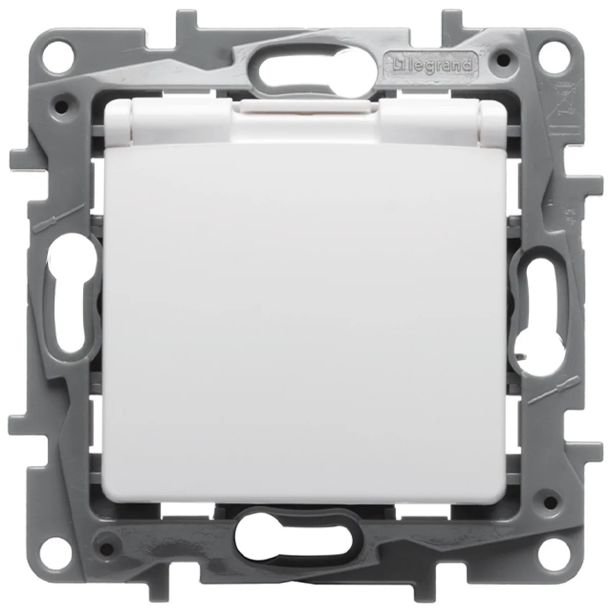 Priza Schuko cu capac 16A alba Salbei - Legrand