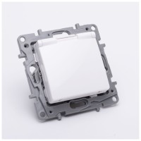 Priza Schuko cu capac 16A alba Salbei - Legrand - detaliu