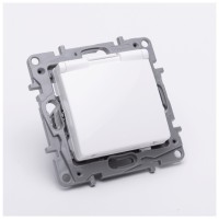 Priza Schuko cu capac 16A alba Salbei - Legrand - imagine 5
