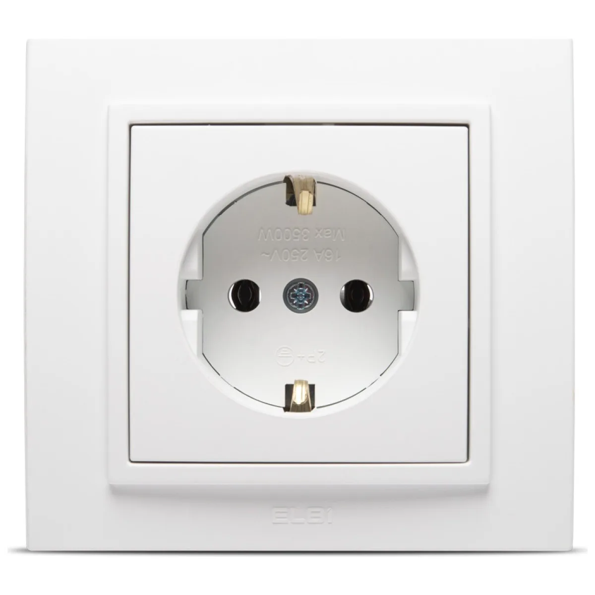 Priza Schuko 16A alb mat cu contact de protectie, gama Zena