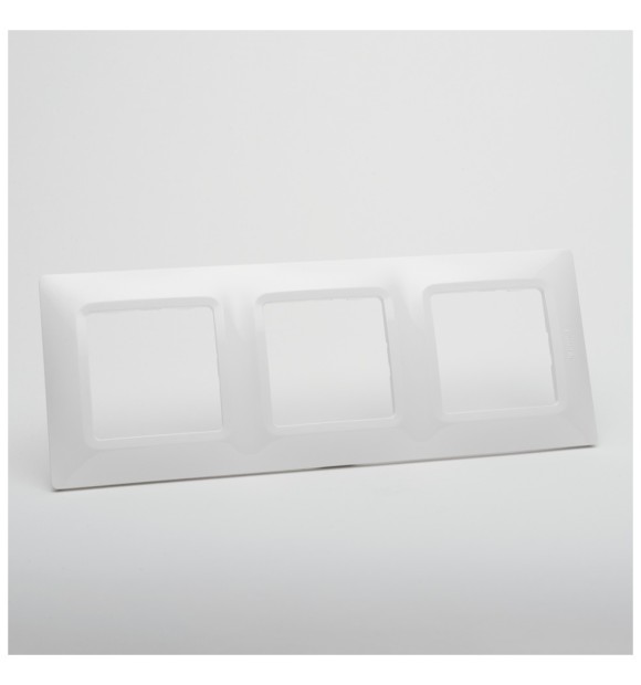 Rama 3 posturi alb Salbei Legrand - ornament triplu modular
