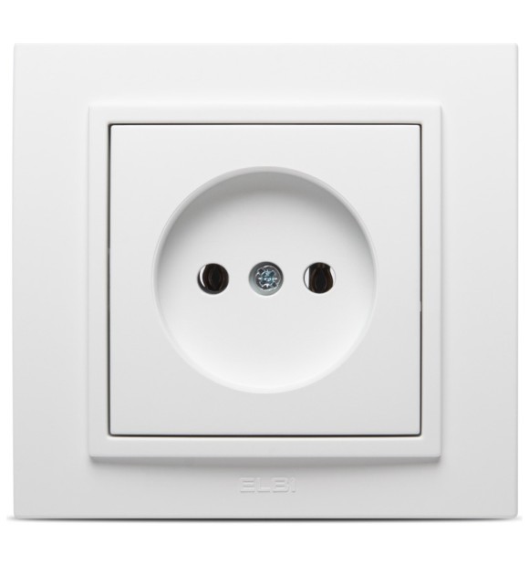 Priza fara contact de protectie 16A alb mat, gama Zena
