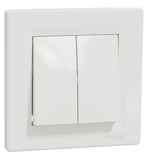 Intrerupator dublu 10A alb Asfora Schneider Electric
