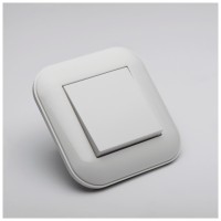 Intrerupator simplu 10A alb, gama Loft - Ovivo - detaliu