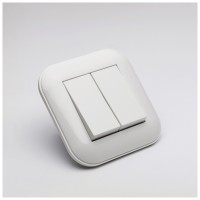 Comutator 10A alb, gama Loft - Ovivo - detaliu