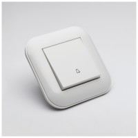 Intrerupator sonerie 10A alb, gama Loft - Ovivo - vedere laterala