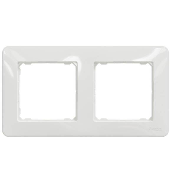Rama 2 posturi alb Sedna Design Schneider, ornament dublu