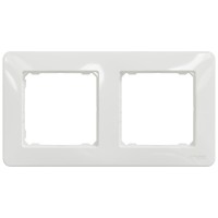 Rama 2 posturi alb Sedna Design Schneider, ornament dublu