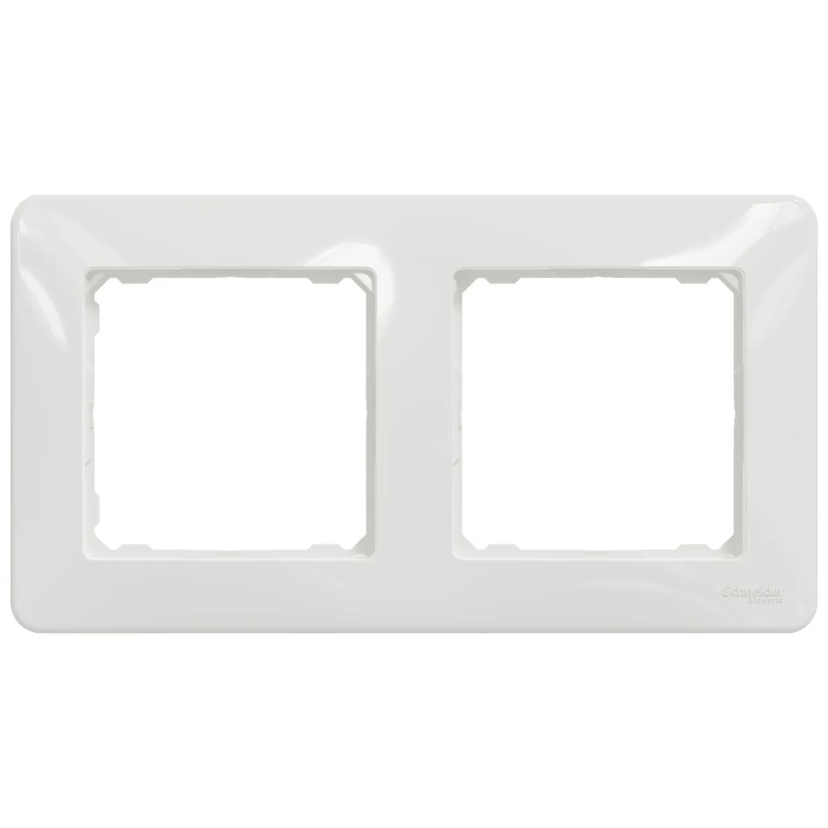 Rama 2 posturi alb Sedna Design Schneider, ornament dublu