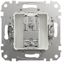 Priza TV de capat alb Sedna Design - Schneider - vedere laterala