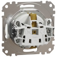Priza Schuko 16A alb, gama Sedna Design - Schneider - detaliu