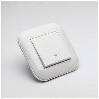 Intrerupator cap cruce 10A alb, gama Loft - Ovivo - detaliu