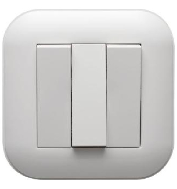 Intrerupator triplu 10A alb, gama Loft - Ovivo