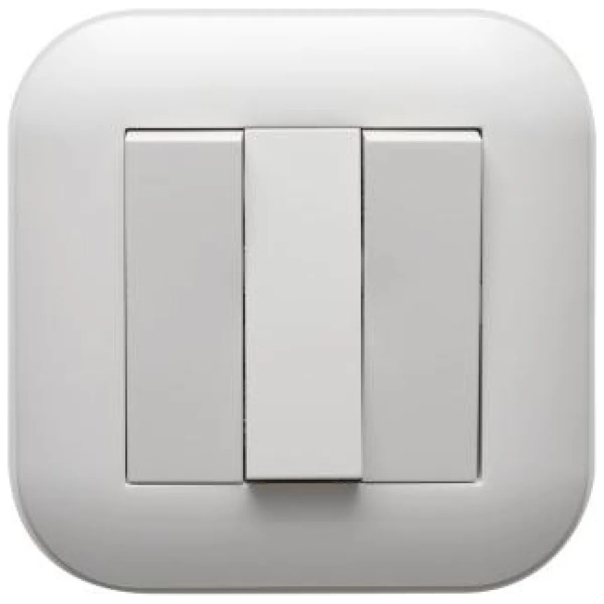 Intrerupator triplu 10A alb, gama Loft - Ovivo