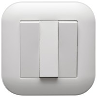 Intrerupator triplu 10A alb, gama Loft - Ovivo - detaliu