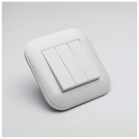 Intrerupator triplu 10A alb, gama Loft - Ovivo - ambalaj