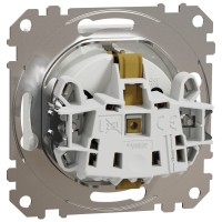 Priza Schuko cu capac 16A alba Sedna Design - Schneider - detaliu
