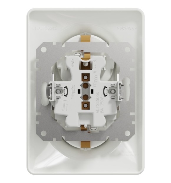 Priza dubla Schuko 16A alb, gama Sedna Design - Schneider