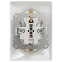 Priza dubla Schuko 16A alb, gama Sedna Design - Schneider