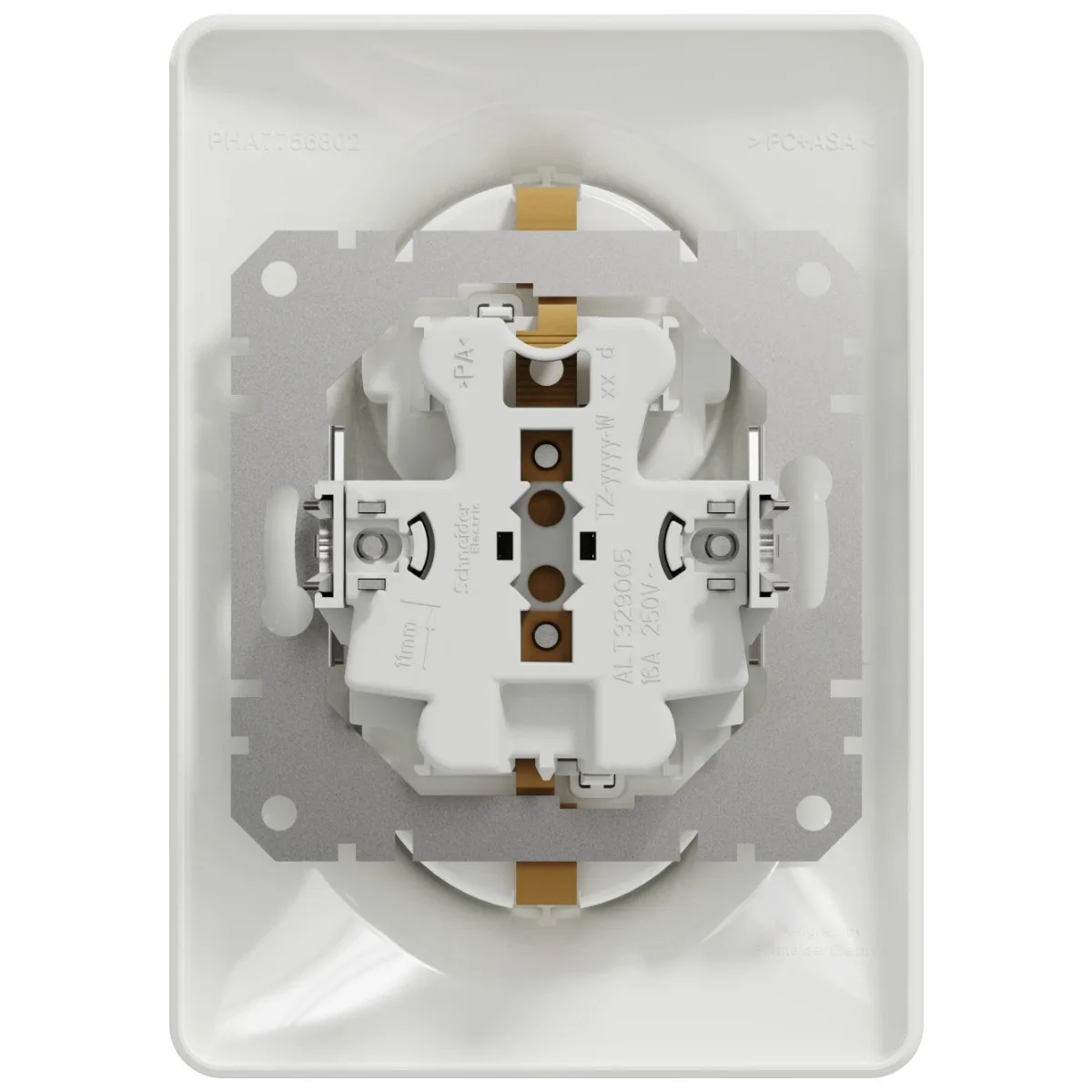Priza dubla Schuko 16A alb, gama Sedna Design - Schneider