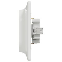 Priza dubla Schuko 16A alb, gama Sedna Design - Schneider - vedere laterala