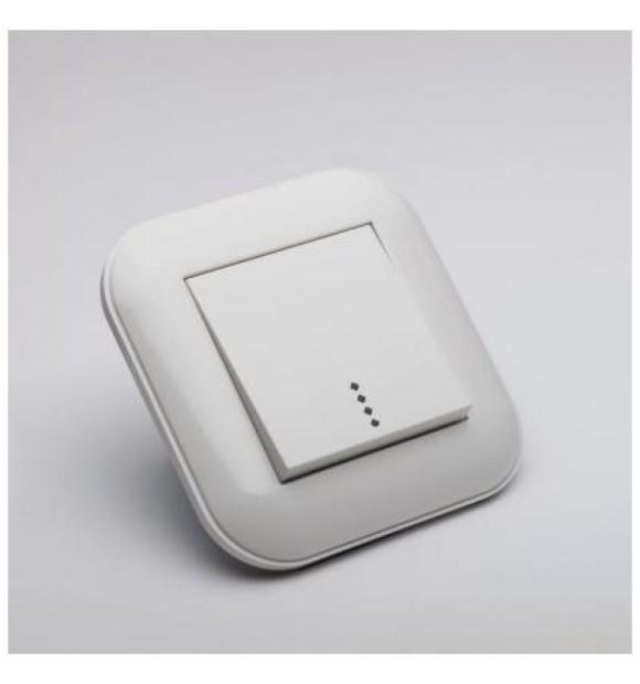 Intrerupator simplu 10A cu indicator LED alb, gama Loft Ovivo