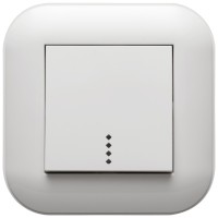 Intrerupator simplu 10A cu indicator LED alb, gama Loft Ovivo - vedere laterala