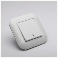 Intrerupator simplu 10A cu indicator LED alb, gama Loft Ovivo - detaliu