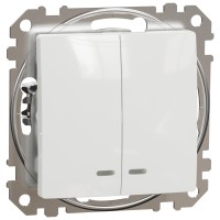 Intrerupator dublu 10A alb Sedna Design Schneider - detaliu