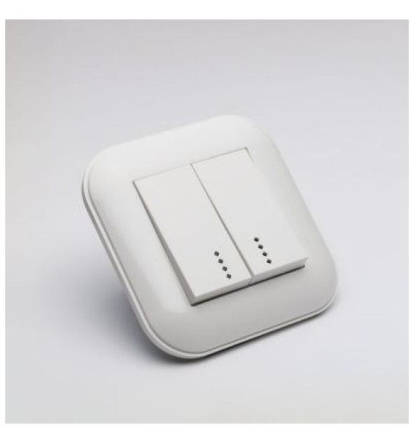 Comutator cu LED 10A alb, gama Loft - Ovivo