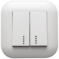 Comutator cu LED 10A alb, gama Loft - Ovivo - vedere laterala