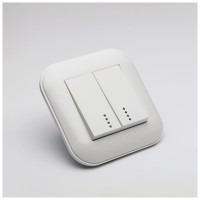Comutator cu LED 10A alb, gama Loft - Ovivo - detaliu