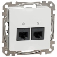 Priza date dubla 2x RJ45 Cat6 UTP alb Sedna Design Schneider