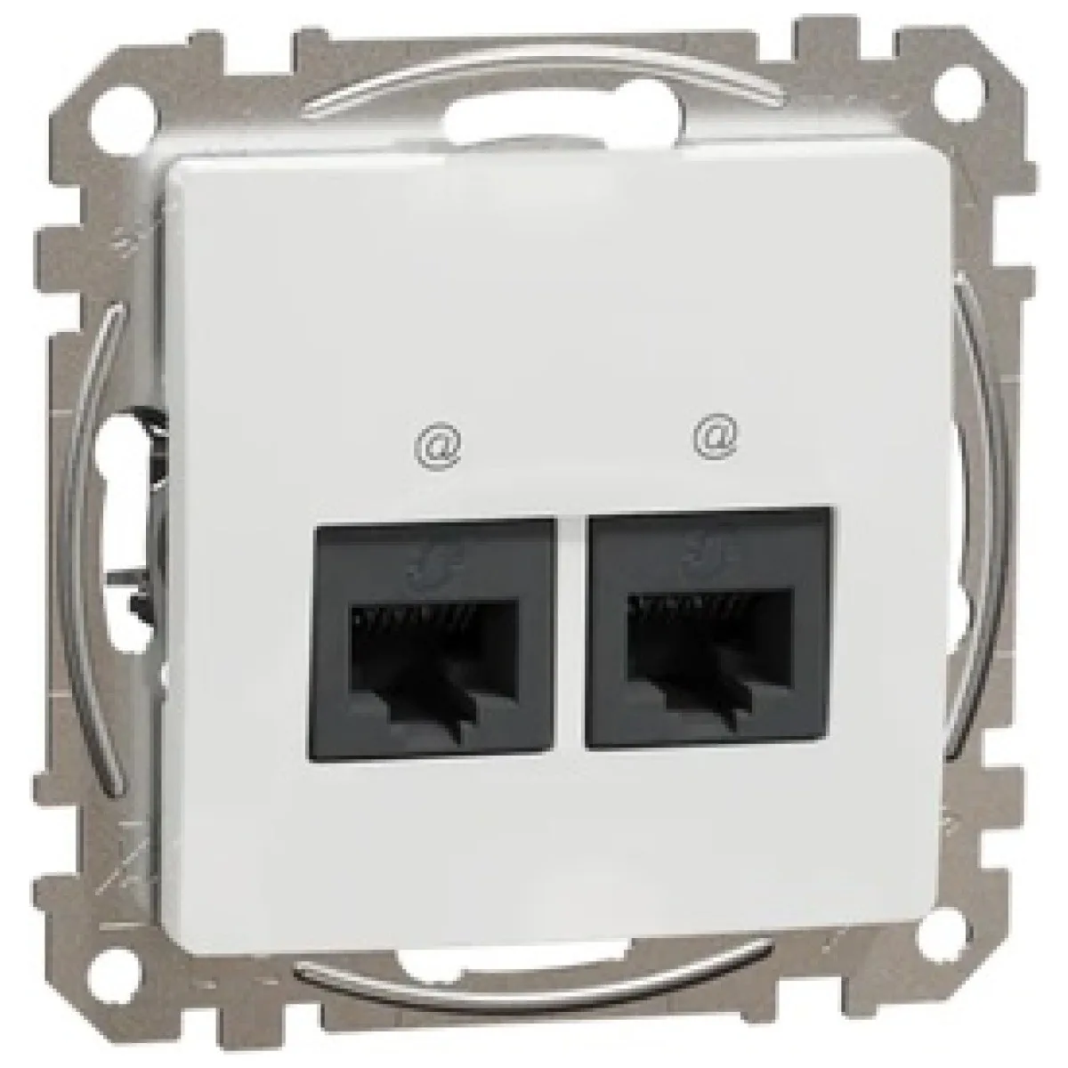 Priza date dubla 2x RJ45 Cat6 UTP alb Sedna Design Schneider