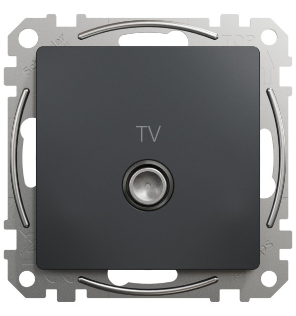 Priza TV capat antracit Sedna Design - Schneider Electric
