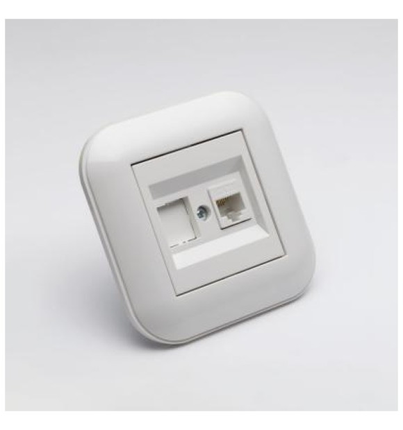 Priza date RJ45 Cat6 UTP, 1 port, alb, gama Loft - Ovivo