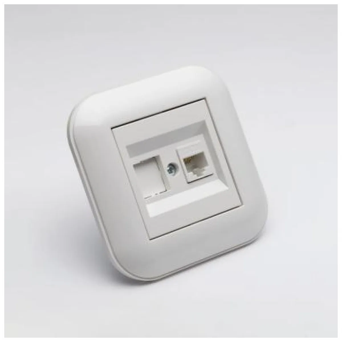 Priza date RJ45 Cat6 UTP, 1 port, alb, gama Loft - Ovivo