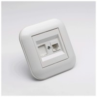 Priza date RJ45 Cat6 UTP, 1 port, alb, gama Loft - Ovivo - detaliu