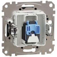 Priza date RJ45 Cat6 antracit Sedna Design Schneider - vedere laterala
