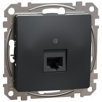 Priza date RJ45 Cat6 antracit Sedna Design Schneider - detaliu