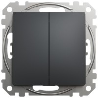 Intrerupator dublu cap scara 10A antracit Sedna Design Schneider