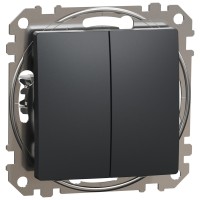 Intrerupator dublu cap scara 10A antracit Sedna Design Schneider - detaliu