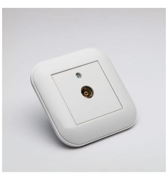 Priza TV intermediara alb Loft Ovivo, montaj ingropat